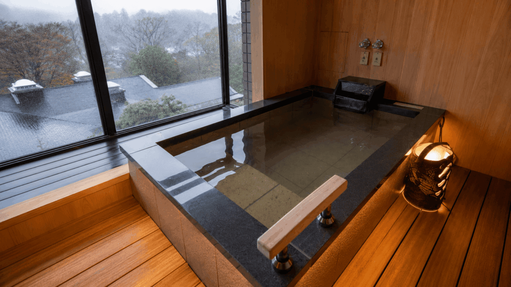 Traditional tatami interior at Gora Hanaougi