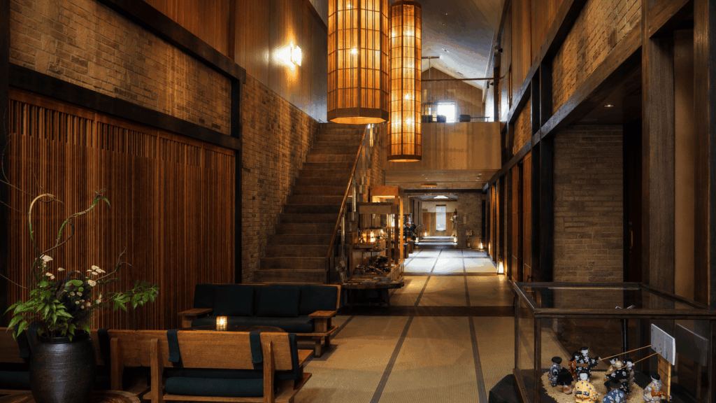 Private open-air onsen room at Gora Hanaougi