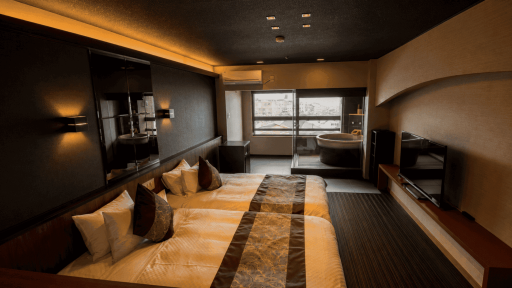 Guest room interior at Hotel LiVEMAX RESORT Aki-Miyajima